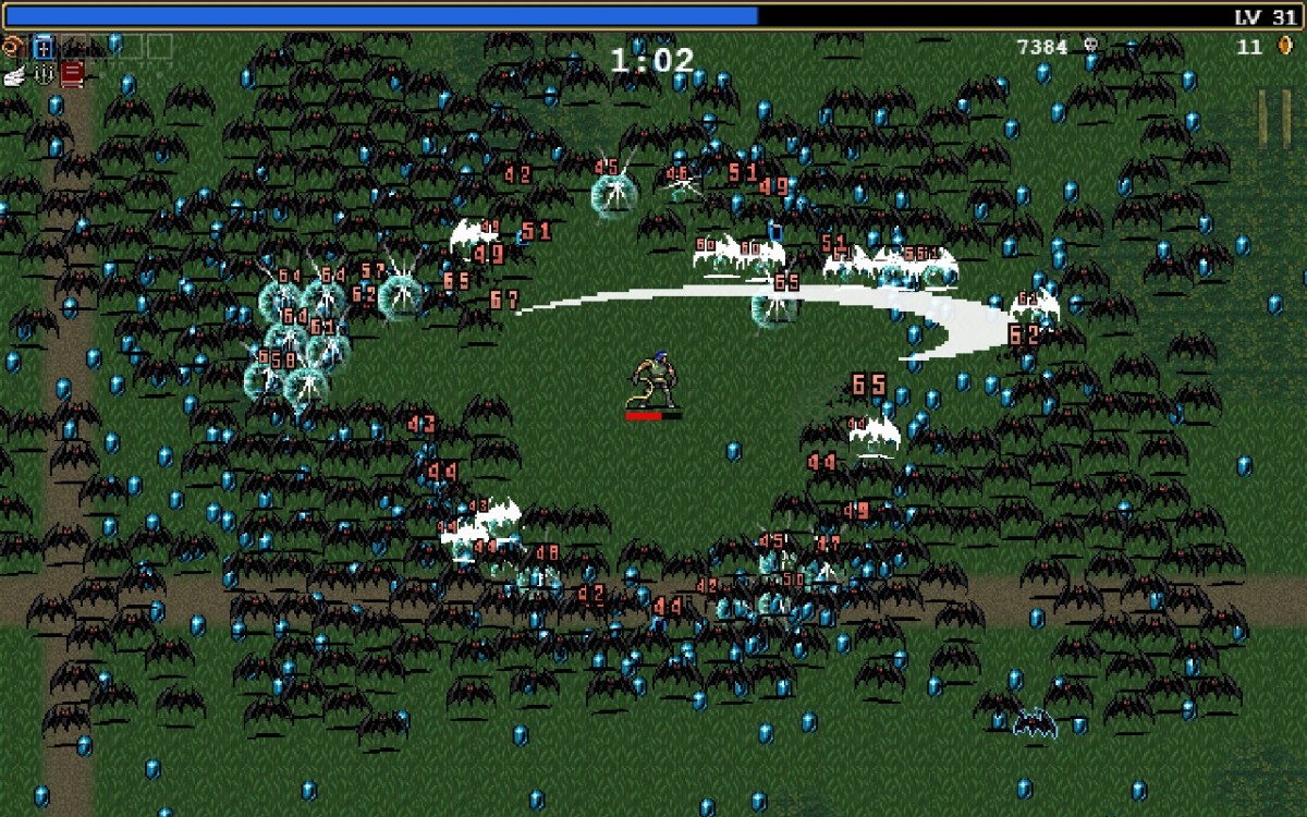 Vampire Survivors is hectic, but immensely satisfying.